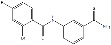 2-bromo-N-(3-carbamothioylphenyl)-4-fluorobenzamide 化学構造式