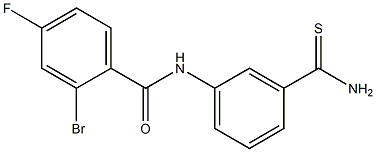 2-bromo-N-(3-carbamothioylphenyl)-4-fluorobenzamide Structure