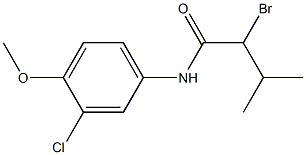 2-bromo-N-(3-chloro-4-methoxyphenyl)-3-methylbutanamide Structure