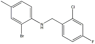 2-bromo-N-[(2-chloro-4-fluorophenyl)methyl]-4-methylaniline Structure