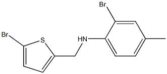 2-bromo-N-[(5-bromothiophen-2-yl)methyl]-4-methylaniline 化学構造式