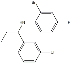 2-bromo-N-[1-(3-chlorophenyl)propyl]-4-fluoroaniline 化学構造式