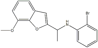 2-bromo-N-[1-(7-methoxy-1-benzofuran-2-yl)ethyl]aniline 结构式