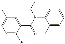 2-bromo-N-ethyl-5-fluoro-N-(2-methylphenyl)benzamide Struktur