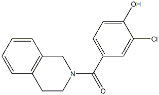 2-chloro-4-(1,2,3,4-tetrahydroisoquinolin-2-ylcarbonyl)phenol Structure