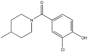2-chloro-4-[(4-methylpiperidin-1-yl)carbonyl]phenol Structure