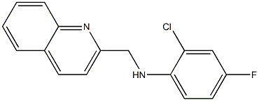 2-chloro-4-fluoro-N-(quinolin-2-ylmethyl)aniline 结构式