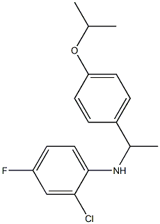 2-chloro-4-fluoro-N-{1-[4-(propan-2-yloxy)phenyl]ethyl}aniline,,结构式