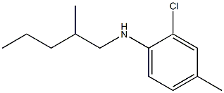 2-chloro-4-methyl-N-(2-methylpentyl)aniline,,结构式