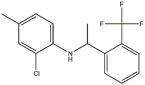 2-chloro-4-methyl-N-{1-[2-(trifluoromethyl)phenyl]ethyl}aniline Structure