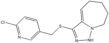 2-chloro-5-({5H,6H,7H,8H,9H-[1,2,4]triazolo[3,4-a]azepin-3-ylsulfanyl}methyl)pyridine Structure