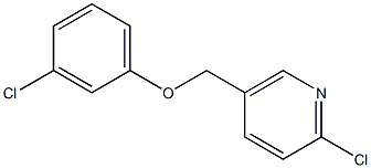 2-chloro-5-(3-chlorophenoxymethyl)pyridine 化学構造式