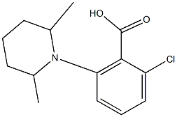 2-chloro-6-(2,6-dimethylpiperidin-1-yl)benzoic acid 结构式
