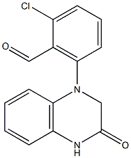 2-chloro-6-(3-oxo-1,2,3,4-tetrahydroquinoxalin-1-yl)benzaldehyde,,结构式