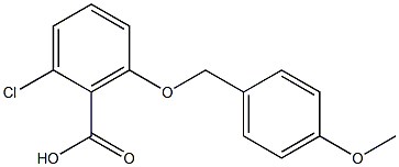 2-chloro-6-[(4-methoxyphenyl)methoxy]benzoic acid Structure