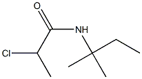 2-chloro-N-(1,1-dimethylpropyl)propanamide 化学構造式