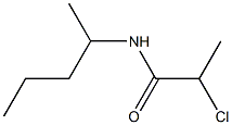 2-chloro-N-(1-methylbutyl)propanamide,,结构式
