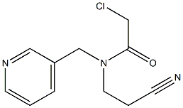 2-chloro-N-(2-cyanoethyl)-N-(pyridin-3-ylmethyl)acetamide 结构式
