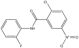 2-chloro-N-(2-fluorophenyl)-5-nitrobenzamide,,结构式
