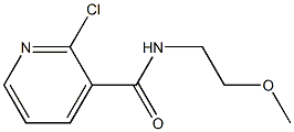 2-chloro-N-(2-methoxyethyl)pyridine-3-carboxamide,,结构式