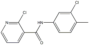 2-chloro-N-(3-chloro-4-methylphenyl)pyridine-3-carboxamide,,结构式
