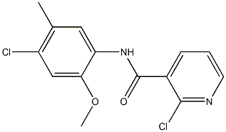 2-chloro-N-(4-chloro-2-methoxy-5-methylphenyl)pyridine-3-carboxamide 化学構造式
