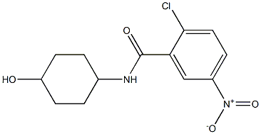 2-chloro-N-(4-hydroxycyclohexyl)-5-nitrobenzamide,,结构式