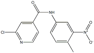 2-chloro-N-(4-methyl-3-nitrophenyl)pyridine-4-carboxamide,,结构式