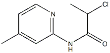 2-chloro-N-(4-methylpyridin-2-yl)propanamide Structure