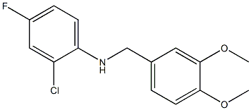 2-chloro-N-[(3,4-dimethoxyphenyl)methyl]-4-fluoroaniline 化学構造式