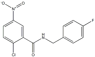 2-chloro-N-[(4-fluorophenyl)methyl]-5-nitrobenzamide 结构式