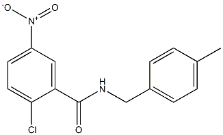 2-chloro-N-[(4-methylphenyl)methyl]-5-nitrobenzamide,,结构式