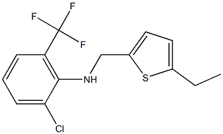 2-chloro-N-[(5-ethylthiophen-2-yl)methyl]-6-(trifluoromethyl)aniline 结构式