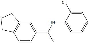 2-chloro-N-[1-(2,3-dihydro-1H-inden-5-yl)ethyl]aniline,,结构式