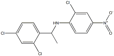 2-chloro-N-[1-(2,4-dichlorophenyl)ethyl]-4-nitroaniline 结构式