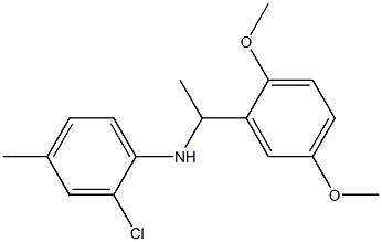 2-chloro-N-[1-(2,5-dimethoxyphenyl)ethyl]-4-methylaniline Structure