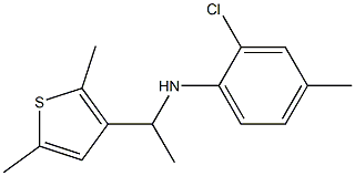 2-chloro-N-[1-(2,5-dimethylthiophen-3-yl)ethyl]-4-methylaniline 化学構造式