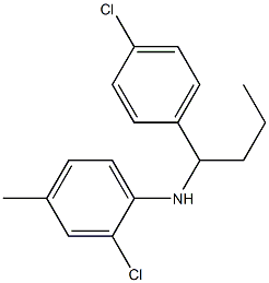 2-chloro-N-[1-(4-chlorophenyl)butyl]-4-methylaniline 化学構造式