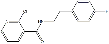 2-chloro-N-[2-(4-fluorophenyl)ethyl]pyridine-3-carboxamide 结构式