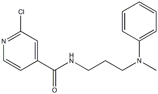 2-chloro-N-{3-[methyl(phenyl)amino]propyl}pyridine-4-carboxamide,,结构式