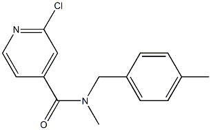2-chloro-N-methyl-N-[(4-methylphenyl)methyl]pyridine-4-carboxamide 化学構造式