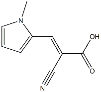 2-cyano-3-(1-methyl-1H-pyrrol-2-yl)prop-2-enoic acid,,结构式