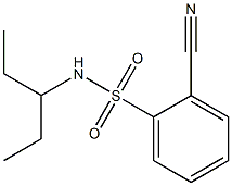 2-cyano-N-(1-ethylpropyl)benzenesulfonamide,,结构式