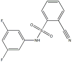 2-cyano-N-(3,5-difluorophenyl)benzenesulfonamide Struktur