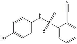 2-cyano-N-(4-hydroxyphenyl)benzene-1-sulfonamide,,结构式