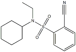 2-cyano-N-cyclohexyl-N-ethylbenzenesulfonamide,,结构式