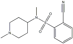 2-cyano-N-methyl-N-(1-methylpiperidin-4-yl)benzenesulfonamide,,结构式