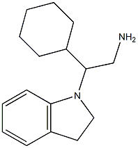 2-cyclohexyl-2-(2,3-dihydro-1H-indol-1-yl)ethan-1-amine,,结构式