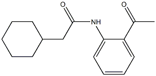 2-cyclohexyl-N-(2-acetylphenyl)acetamide,,结构式