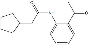 2-cyclopentyl-N-(2-acetylphenyl)acetamide 结构式